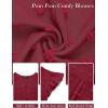 MEROKEETY Women’s 2026 Spring V Neck Ruffle Short Sleeve Blouse Summer Swiss Dot Dressy Casual Flowy Shirt Tunic Top(Wine Red)