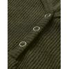 MEROKEETY Women’s 2026 Summer Short Sleeve Tops Casual V Neck T Shirts Ribbed Knit Henley Button Basic Blouse(Armygreen)