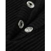 MEROKEETY Women’s 2026 Summer Short Sleeve Tops Casual V Neck T Shirts Ribbed Knit Henley Button Basic Blouse(Black)