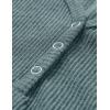 MEROKEETY Women’s 2026 Summer Short Sleeve Tops Casual V Neck T Shirts Ribbed Knit Henley Button Basic Blouse(Blue)