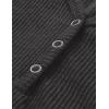 MEROKEETY Women’s 2026 Summer Short Sleeve Tops Casual V Neck T Shirts Ribbed Knit Henley Button Basic Blouse(Darkgrey)