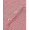 MEROKEETY Women’s 2026 Summer Short Sleeve Tops Casual V Neck T Shirts Ribbed Knit Henley Button Basic Blouse(Darkpink)