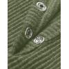 MEROKEETY Women’s 2026 Summer Short Sleeve Tops Casual V Neck T Shirts Ribbed Knit Henley Button Basic Blouse(Green)