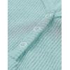 MEROKEETY Women’s 2026 Summer Short Sleeve Tops Casual V Neck T Shirts Ribbed Knit Henley Button Basic Blouse(Lightblue)