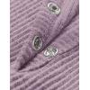 MEROKEETY Women’s 2026 Summer Short Sleeve Tops Casual V Neck T Shirts Ribbed Knit Henley Button Basic Blouse(Taro)