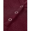 MEROKEETY Women’s 2026 Summer Short Sleeve Tops Casual V Neck T Shirts Ribbed Knit Henley Button Basic Blouse(Wine)