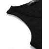 MEROKEETY Women’s 2026 Summer Sleeveless Tank Tops V Neck Ribbed Dressy Casual Henley Shirts Button Loose Cami Tees(Black)