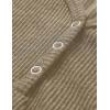 MEROKEETY Women’s 2026 Summer Sleeveless Tank Tops V Neck Ribbed Dressy Casual Henley Shirts Button Loose Cami Tees(Khaki)