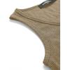 MEROKEETY Women’s 2026 Summer Sleeveless Tank Tops V Neck Ribbed Dressy Casual Henley Shirts Button Loose Cami Tees(Khaki)