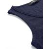 MEROKEETY Women’s 2026 Summer Sleeveless Tank Tops V Neck Ribbed Dressy Casual Henley Shirts Button Loose Cami Tees(Navy)