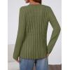 MEROKEETY Women’s Cable Knit Peplum Cardigan Sweaters 2026 Trendy Fall Open Front Button Down Soft Knitted Coat(Army Green)