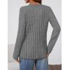 MEROKEETY Women’s Cable Knit Peplum Cardigan Sweaters 2026 Trendy Fall Open Front Button Down Soft Knitted Coat(Grey)