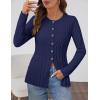 MEROKEETY Women’s Cable Knit Peplum Cardigan Sweaters 2026 Trendy Fall Open Front Button Down Soft Knitted Coat(Navy)