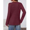 MEROKEETY Women’s Cable Knit Peplum Cardigan Sweaters 2026 Trendy Fall Open Front Button Down Soft Knitted Coat(Wine)