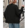 MEROKEETY Women’s Cardigan Sweaters 2026 Fall Trendy Chunky Knit Button Up Cute Winter Long Sleeve Open Front Coats(Black)