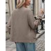 MEROKEETY Women’s Cardigan Sweaters 2026 Fall Trendy Chunky Knit Button Up Cute Winter Long Sleeve Open Front Coats(Camel)