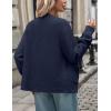 MEROKEETY Women’s Cardigan Sweaters 2026 Fall Trendy Chunky Knit Button Up Cute Winter Long Sleeve Open Front Coats(Navy)