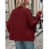 MEROKEETY Women’s Cardigan Sweaters 2026 Fall Trendy Chunky Knit Button Up Cute Winter Long Sleeve Open Front Coats(Wine)