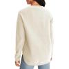 MEROKEETY Women’s Casual Long Sleeve Sweaters 2025 Loose Crew Neck Fall Winter Knit Pullover Sweater Tops(Beige)