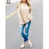 MEROKEETY Women’s Casual Long Sleeve Sweaters 2025 Loose Crew Neck Fall Winter Knit Pullover Sweater Tops(Beige)