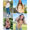 MEROKEETY Women’s Casual Long Sleeve Sweaters 2025 Loose Crew Neck Fall Winter Knit Pullover Sweater Tops(Burgundy)