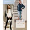 MEROKEETY Women’s Casual Long Sleeve Sweaters 2025 Loose Crew Neck Fall Winter Knit Pullover Sweater Tops(Dustyblue)