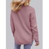 MEROKEETY Women’s Casual Long Sleeve Sweaters 2025 Loose Crew Neck Fall Winter Knit Pullover Sweater Tops(Dustypink)