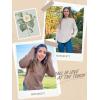 MEROKEETY Women’s Casual Long Sleeve Sweaters 2025 Loose Crew Neck Fall Winter Knit Pullover Sweater Tops(Etherea)
