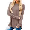 MEROKEETY Women’s Casual Long Sleeve Sweaters 2025 Loose Crew Neck Fall Winter Knit Pullover Sweater Tops(Etherea)