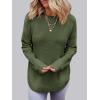 MEROKEETY Women’s Casual Long Sleeve Sweaters 2025 Loose Crew Neck Fall Winter Knit Pullover Sweater Tops(Green)