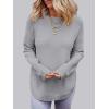 MEROKEETY Women’s Casual Long Sleeve Sweaters 2025 Loose Crew Neck Fall Winter Knit Pullover Sweater Tops(Grey)