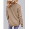 MEROKEETY Women’s Casual Long Sleeve Sweaters 2025 Loose Crew Neck Fall Winter Knit Pullover Sweater Tops(Khaki)