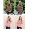 MEROKEETY Women’s Casual Long Sleeve Sweaters 2025 Loose Crew Neck Fall Winter Knit Pullover Sweater Tops(Mocha)