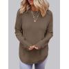 MEROKEETY Women’s Casual Long Sleeve Sweaters 2025 Loose Crew Neck Fall Winter Knit Pullover Sweater Tops(Mocha)