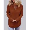 MEROKEETY Women’s Casual Long Sleeve Sweaters 2025 Loose Crew Neck Fall Winter Knit Pullover Sweater Tops(Rust)
