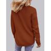 MEROKEETY Women’s Casual Long Sleeve Sweaters 2025 Loose Crew Neck Fall Winter Knit Pullover Sweater Tops(Rust)