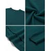 MEROKEETY Women’s Casual Long Sleeve Sweaters 2025 Loose Crew Neck Fall Winter Knit Pullover Sweater Tops(Tealgreen)