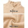 MEROKEETY Women’s Fall 2026 Chunky Cardigan Sweaters Trendy Ruffle Button Down Long Sleeve Casual Knit Coat Winter Clothes(Apricot)