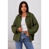 MEROKEETY Women’s Fall 2026 Chunky Cardigan Sweaters Trendy Ruffle Button Down Long Sleeve Casual Knit Coat Winter Clothes(Army Green)