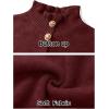 MEROKEETY Women’s Fall 2026 Chunky Cardigan Sweaters Trendy Ruffle Button Down Long Sleeve Casual Knit Coat Winter Clothes(Burgundy)