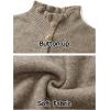MEROKEETY Women’s Fall 2026 Chunky Cardigan Sweaters Trendy Ruffle Button Down Long Sleeve Casual Knit Coat Winter Clothes(Camel)