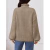MEROKEETY Women’s Fall 2026 Chunky Cardigan Sweaters Trendy Ruffle Button Down Long Sleeve Casual Knit Coat Winter Clothes(Camel)