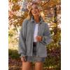 MEROKEETY Women’s Fall 2026 Chunky Cardigan Sweaters Trendy Ruffle Button Down Long Sleeve Casual Knit Coat Winter Clothes(Grey)