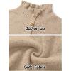MEROKEETY Women’s Fall 2026 Chunky Cardigan Sweaters Trendy Ruffle Button Down Long Sleeve Casual Knit Coat Winter Clothes(Khaki)
