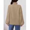 MEROKEETY Women’s Fall 2026 Chunky Cardigan Sweaters Trendy Ruffle Button Down Long Sleeve Casual Knit Coat Winter Clothes(Khaki)