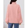 MEROKEETY Women’s Fall 2026 Chunky Cardigan Sweaters Trendy Ruffle Button Down Long Sleeve Casual Knit Coat Winter Clothes(Pink)