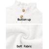 MEROKEETY Women’s Fall 2026 Chunky Cardigan Sweaters Trendy Ruffle Button Down Long Sleeve Casual Knit Coat Winter Clothes(White)