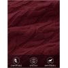 MEROKEETY Womens Fall Cable Knit Sweaters 2025 Long Lantern Sleeve Crewneck Chunky Loose Pullover Tops Winter Clothes(Wine Red)