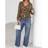 MEROKEETY Women’s Fall Fuzzy Colorful Knit Cardigan Sweaters Winter Button Down Boho Casual Long Sleeve Outerwear Top(Coffee)