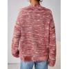 MEROKEETY Women’s Fall Fuzzy Colorful Knit Cardigan Sweaters Winter Button Down Boho Casual Long Sleeve Outerwear Top(Red)